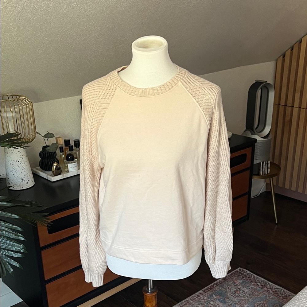 Splendid Soft Beige Crew Neck Sweater